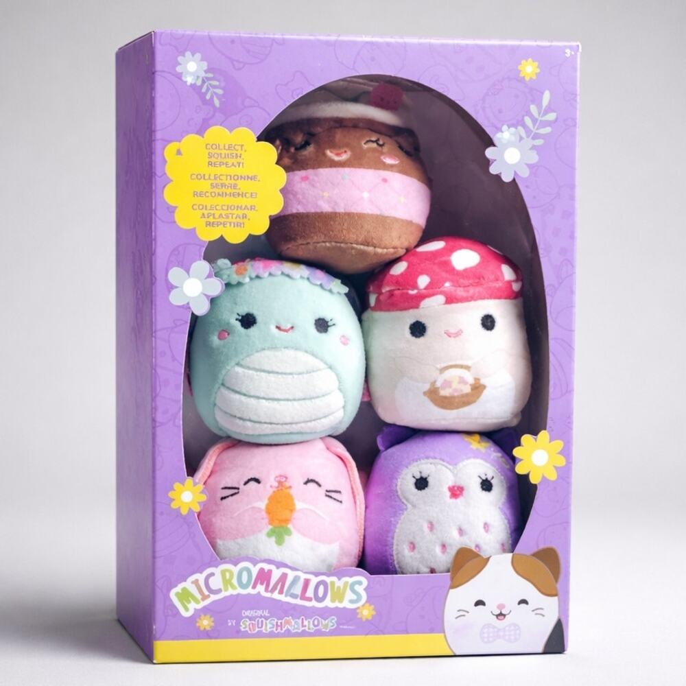 NIB Micromallows Squishmallows‎ 5 Pack Mini Plush Set Bop Malcolm Holly